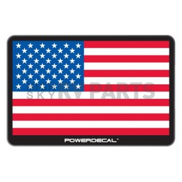 POWERDECAL Decal - American Flag Black Plastic Not Applicable - PWRUSA