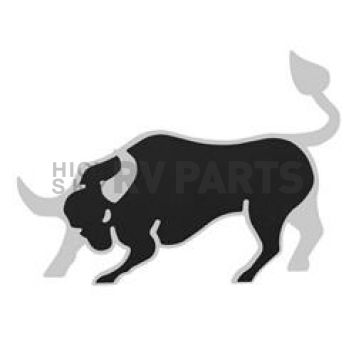 Bully Truck Decal - Stainless Steel Black Charging Bull Logo- BBS2206