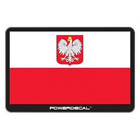 POWERDECAL Decal - Polish Flag Black Plastic Not Applicable - PWRPOLAND