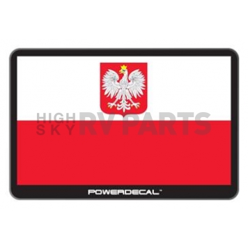 POWERDECAL Decal - Polish Flag Black Plastic Not Applicable - PWRPOLAND