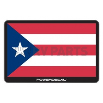 POWERDECAL Decal - Puerto Rican Flag Black Plastic Not Applicable - PWRPUERTOR