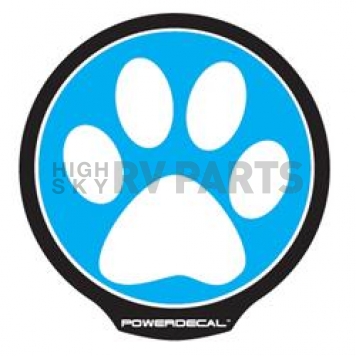 POWERDECAL Decal - Paw Print Black Plastic 4-1/2 Inch - PWRC101165