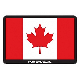 POWERDECAL Decal - Canadian Flag Black Plastic Not Applicable - PWRCANADA