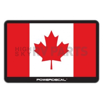 POWERDECAL Decal - Canadian Flag Black Plastic Not Applicable - PWRCANADA