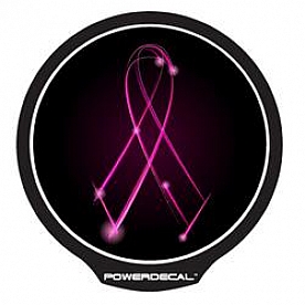 POWERDECAL Decal - Dazzle Outline Breast Cancer Ribbon Plastic 4-1/2 Inch - PWRC101133