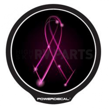 POWERDECAL Decal - Dazzle Outline Breast Cancer Ribbon Plastic 4-1/2 Inch - PWRC101133