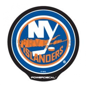POWERDECAL Decal - New York Islanders Logo Black Plastic 4-1/2 Inch - PWR8401