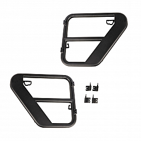 Rugged Ridge Door - Tubular Lower Half Powder Coated Black Steel Set Of 2 - 1150932