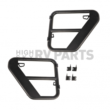 Rugged Ridge Door - Tubular Lower Half Powder Coated Black Steel Set Of 2 - 1150932