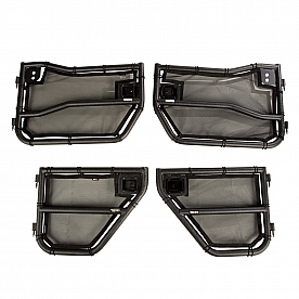 Rugged Ridge Door - Tubular Lower Half Powder Coated Black Steel Set Of 4 - 1150926