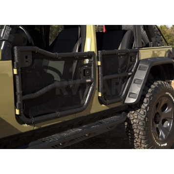 Rugged Ridge Door - Tubular Lower Half Powder Coated Black Steel Set Of 4 - 1150926-1