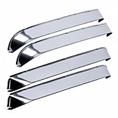 Auto Ventshade (AVS) Rainguard - Polished Stainless Steel Set Of 4 - 14075