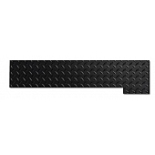 Warrior Products Rocker Panel Guard - Flat Aluminum Black Powder Coated Single - 914APC