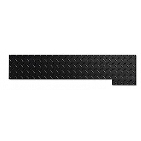 Warrior Products Rocker Panel Guard - Flat Aluminum Black Powder Coated Single - 914APC