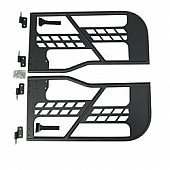 Paramount Automotive Door - Tubular Lower Half Steel Black Set Of 2 - 510386