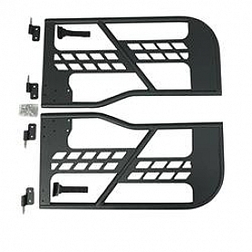 Paramount Automotive Door - Tubular Lower Half Steel Black Set Of 2 - 510386