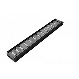 Romik USA Running Board Black Anodized Aluminum Stationary - 80041419