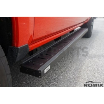 Romik USA Running Board Black Anodized Aluminum Stationary - 80041419-1
