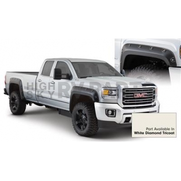 Bushwacker Fender Flare - White Diamond Tricoat - Vehicle Color Code GBN Dura-Flex 2000 ABS Smooth Plastic Matte Set Of 4 - 4096824