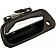 Help! By Dorman Exterior Door Handle - Plastic Silver/ Black Single - 80871