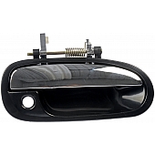 Help! By Dorman Exterior Door Handle - Plastic Silver Insert With Black Trim Single - 80674
