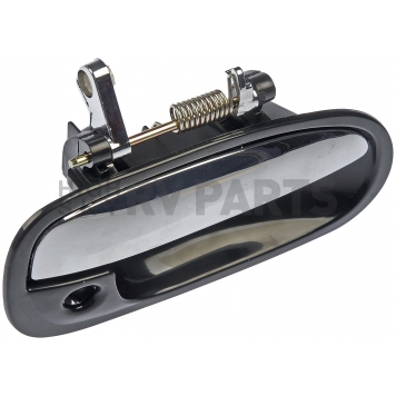Help! By Dorman Exterior Door Handle - Plastic Silver Insert With Black Trim Single - 80674-2