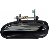 Help! By Dorman Exterior Door Handle - Plastic Silver Insert With Black Trim Single - 80675