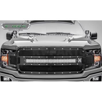 T-Rex Truck Products Grille Insert - Mesh Rectangular Black Powder Coated Steel - 6315711-1
