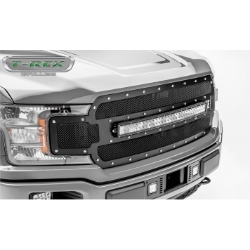 T-Rex Truck Products Grille Insert - Mesh Rectangular Black Powder Coated Steel - 6315711-2