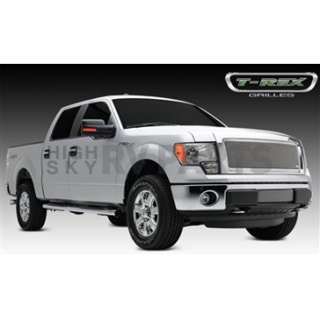 T-Rex Truck Products Grille Insert - Mesh Rectangular Polished Stainless Steel - 54572
