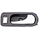 Help! By Dorman Interior Door Handle - Plastic Black Housing With Silver Lever Single - 81811