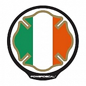 POWERDECAL Decal - Irish Maltese Flag Black Plastic 4-1/2 Inch - FFPWR005