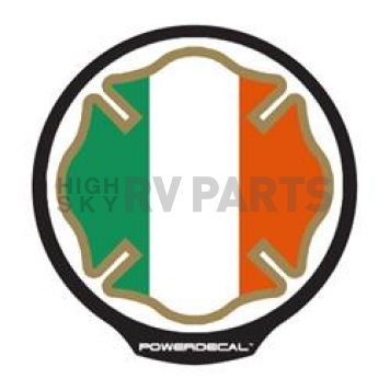 POWERDECAL Decal - Irish Maltese Flag Black Plastic 4-1/2 Inch - FFPWR005