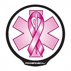 POWERDECAL Decal - Breast Cancer Ribbon Black Plastic 4-1/2 Inch - FFPWR007