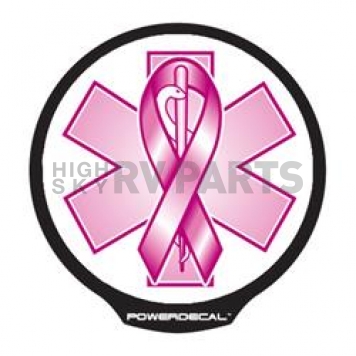 POWERDECAL Decal - Breast Cancer Ribbon Black Plastic 4-1/2 Inch - FFPWR007
