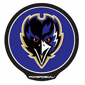 POWERDECAL Decal - Baltimore Ravens Logo Black Plastic 4-1/2 Inch - PWR0701