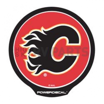 POWERDECAL Decal - Calgary Flames Logo Black Plastic 4-1/2 Inch - PWR7601