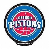 POWERDECAL Decal - Detroit Pistons Logo Black Plastic 4-1/2 Inch - PWR88001