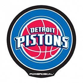 POWERDECAL Decal - Detroit Pistons Logo Black Plastic 4-1/2 Inch - PWR88001