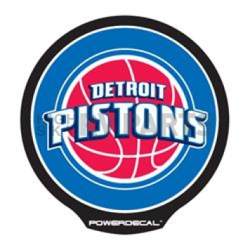 POWERDECAL Decal - Detroit Pistons Logo Black Plastic 4-1/2 Inch - PWR88001