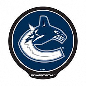 POWERDECAL Decal - Vancouver Canucks Logo Black Plastic 4-1/2 Inch - PWR8801