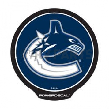 POWERDECAL Decal - Vancouver Canucks Logo Black Plastic 4-1/2 Inch - PWR8801