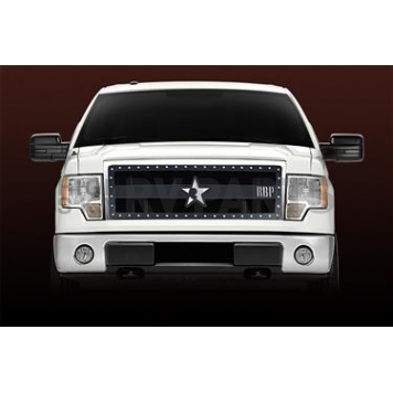 RBP (Rolling Big Power) Grille Insert - Black Powder Coated Stainless Steel Rectangular - 951568