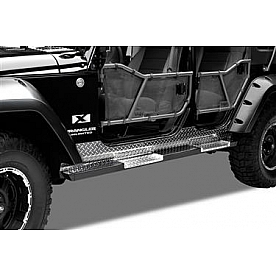 Warrior Products Nerf Bar 2 Inch X 4 Inch Black Powder Coated Steel - 7492