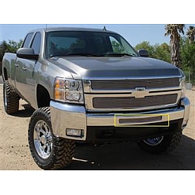 T-Rex Truck Products Bumper Grille Insert Horizontal Bar Polished Silver Billet Aluminum - 25112