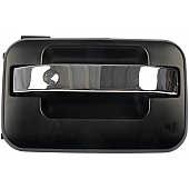 Help! By Dorman Exterior Door Handle - Plastic Silver Insert With Black Trim Single - 80198