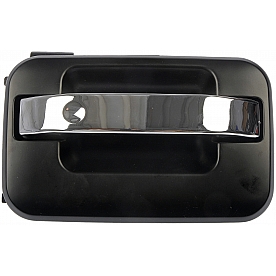 Help! By Dorman Exterior Door Handle - Plastic Silver Insert With Black Trim Single - 80198
