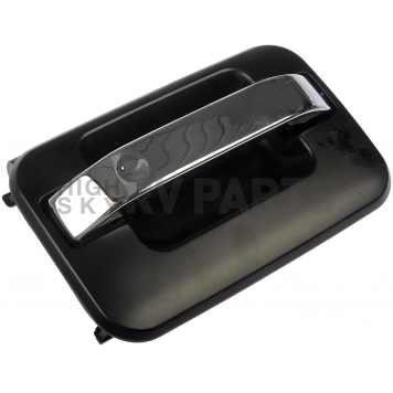 Help! By Dorman Exterior Door Handle - Plastic Silver Insert With Black Trim Single - 80198-2