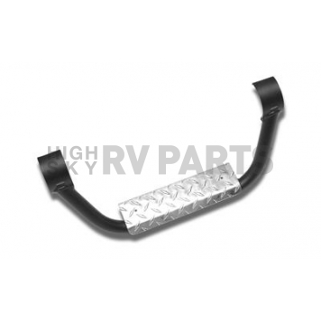 Warrior Products Nerf Bar Step Plate Black With Silver Plates Aluminum Single - 55011