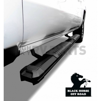 Black Horse Offroad Running Board Aluminum Stationary Black - NGMSIL85BK-2